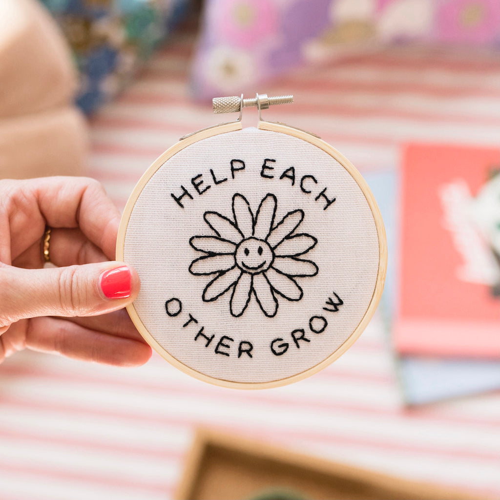 Help Each Other Grow Embroidery Hoop Kit