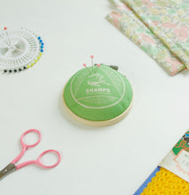 Load image into Gallery viewer, Pin Cushion with Vintage Haberdashery Design