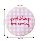 Good Things Gingham Embroidery Hoop Kit