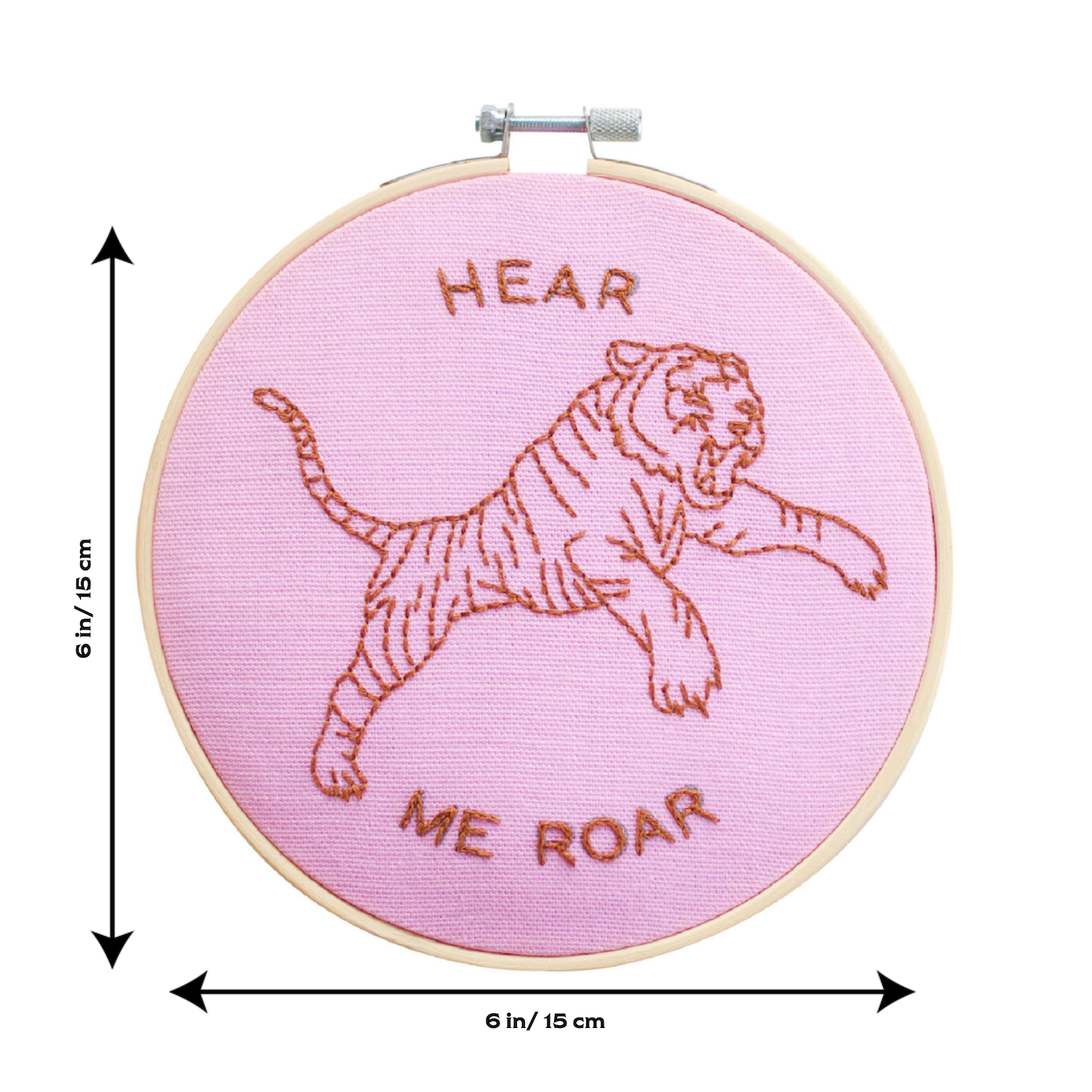 Hear Me Roar Embroidery Hoop Kit