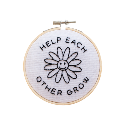 Help Each Other Grow Embroidery Hoop Kit
