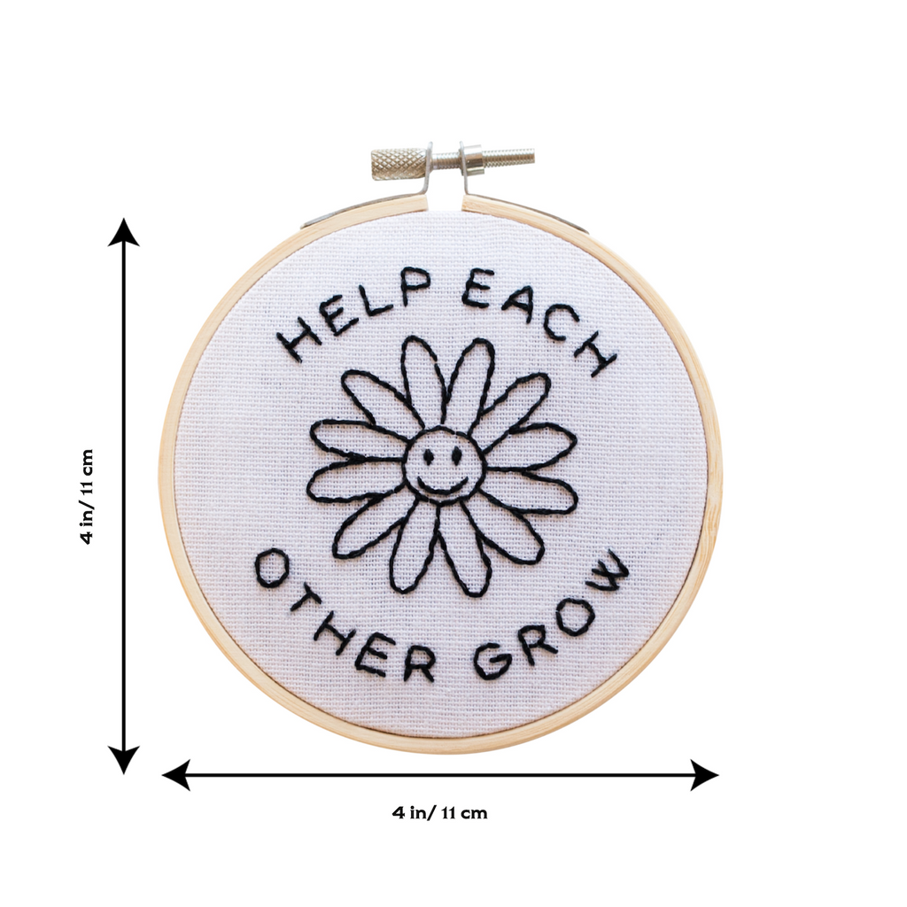 Help Each Other Grow Embroidery Hoop Kit