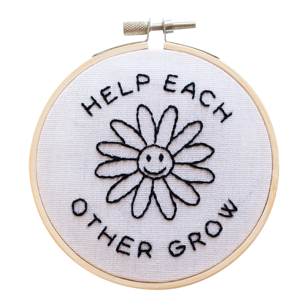 Help Each Other Grow Embroidery Hoop Kit