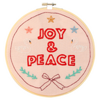 Joy and Peace Embroidery Hoop Kit