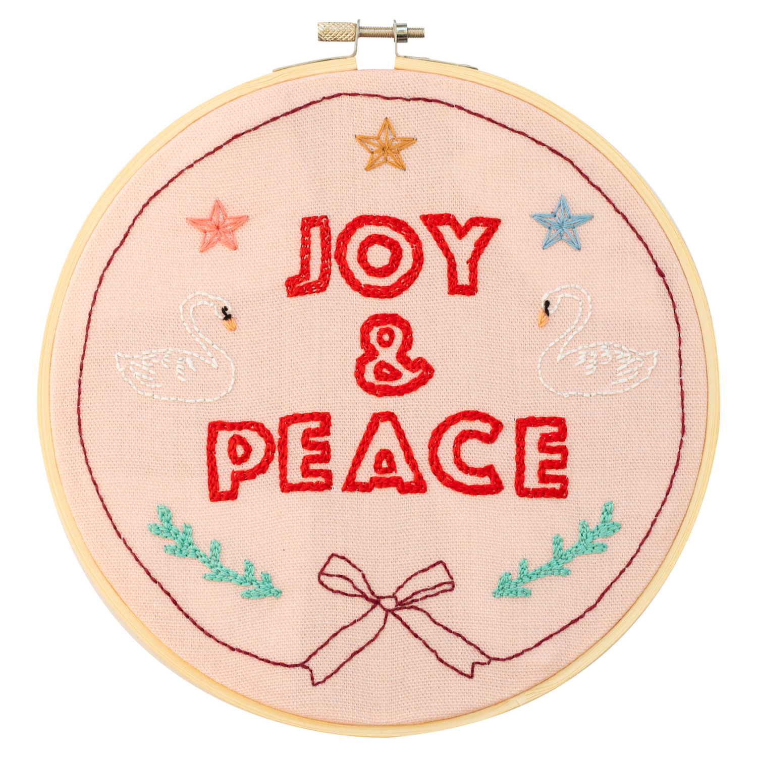 Joy and Peace Embroidery Hoop Kit