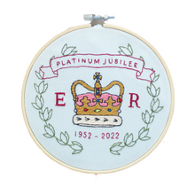 Load image into Gallery viewer, Platinum Jubilee 2022 Embroidery Hoop Kit