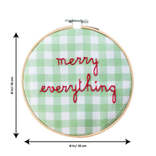 Load image into Gallery viewer, Merry Everything Gingham Embroidery Hoop Kit