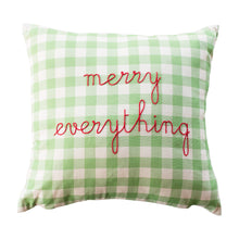 Load image into Gallery viewer, Merry Everything Gingham Cushion Embroidery Kit