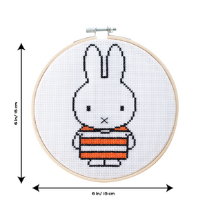 Miffy Orange Stripe Cross Stitch Kit