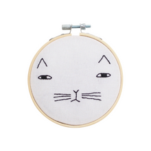 Load image into Gallery viewer, Mog The Cat Donna Wilson Embroidery Hoop Kit