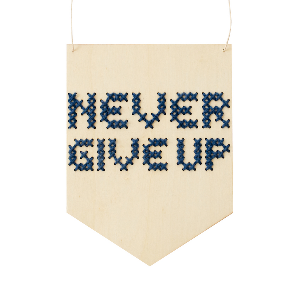 Never Give Up Embroidery Board Kit