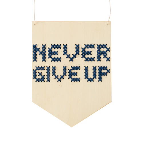 Never Give Up Embroidery Board Kit