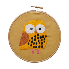 Load image into Gallery viewer, Owl Embroidery Hoop Kit