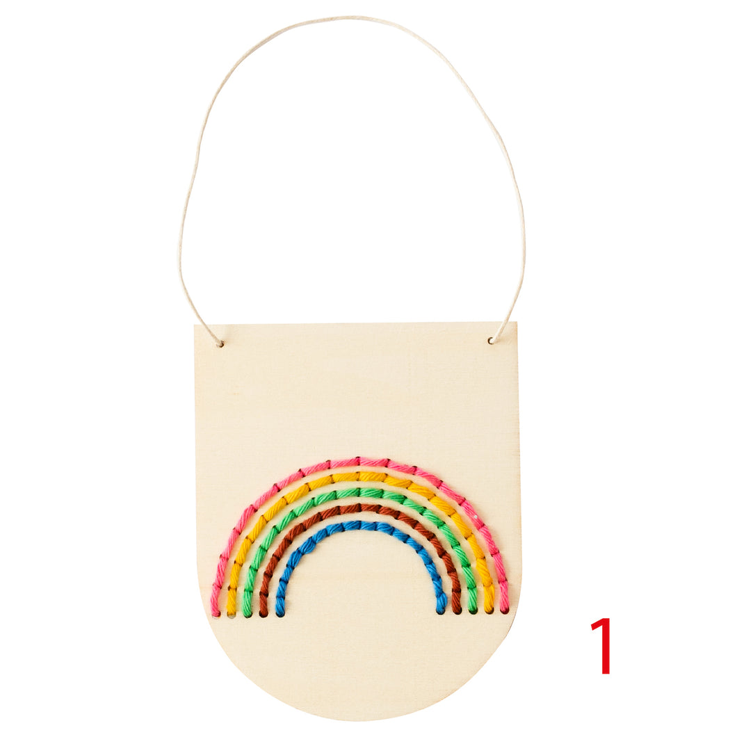 Rainbow banner embroidery board kit