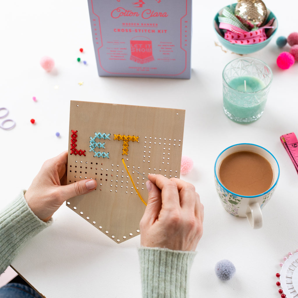 Let it Snow Tasseled Embroidery Board Kit