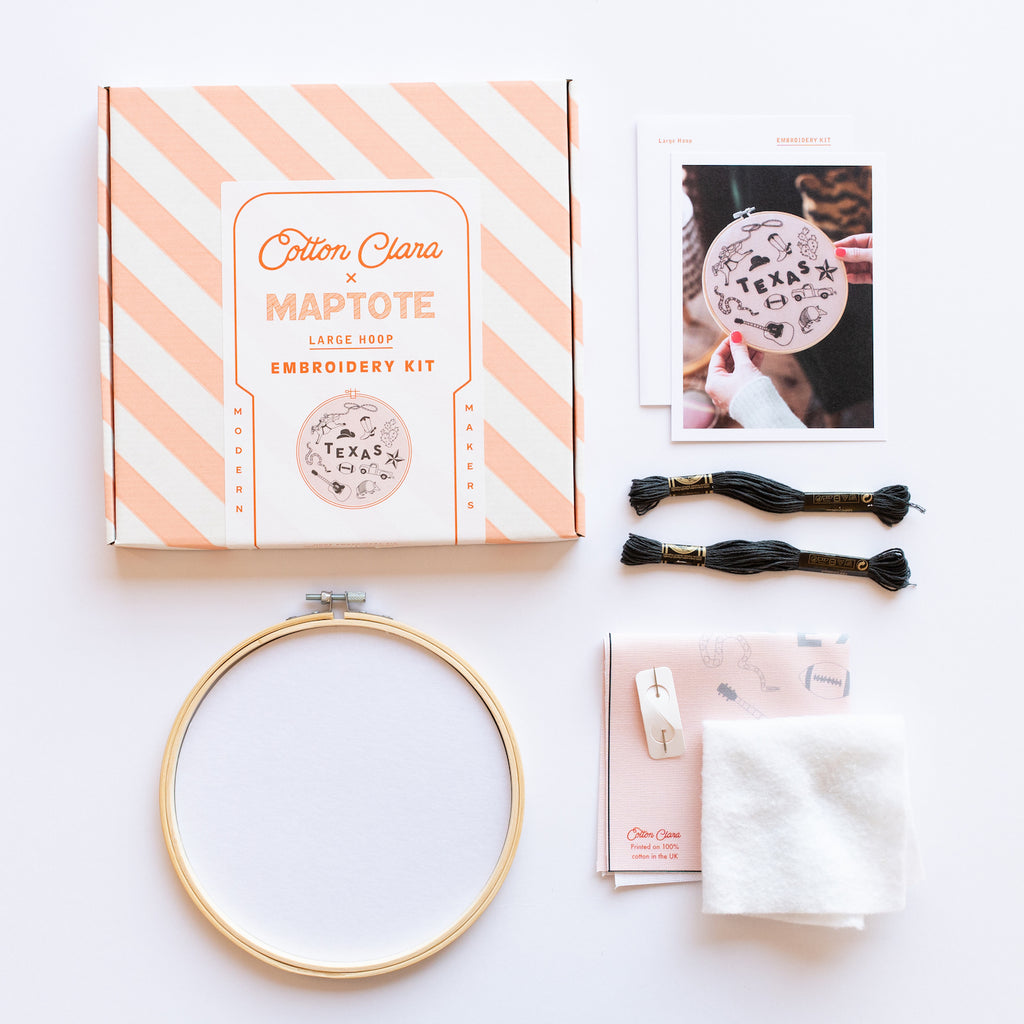 Texas x Maptote Embroidery Hoop Kit