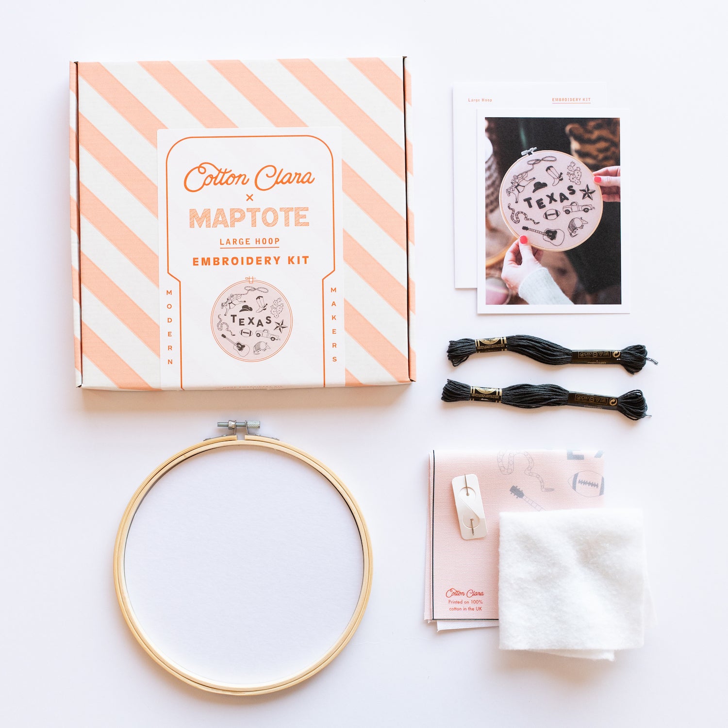 Texas x Maptote Embroidery Hoop Kit