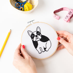 Frenchie Jane Foster Embroidery Hoop Kit