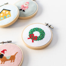 Load image into Gallery viewer, Christmas Wreath Cross Stitch Kit
