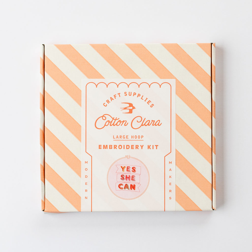 Yes She Can Embroidery Hoop Kit