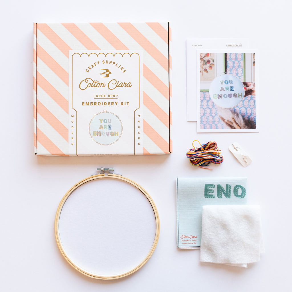 You are Enough Embroidery Hoop Kit