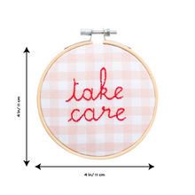 Load image into Gallery viewer, Take Care Embroidery Hoop Kit