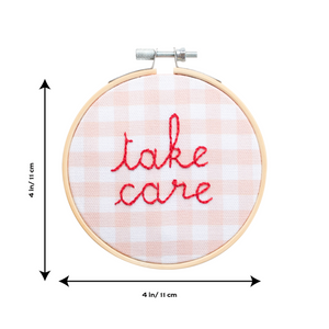 Take Care Embroidery Hoop Kit