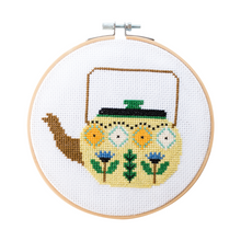Load image into Gallery viewer, Teapot Brie Harrison Cross Stitch Kit