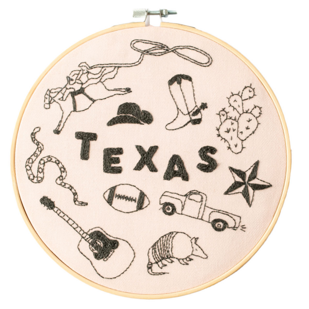 Texas x Maptote Embroidery Hoop Kit