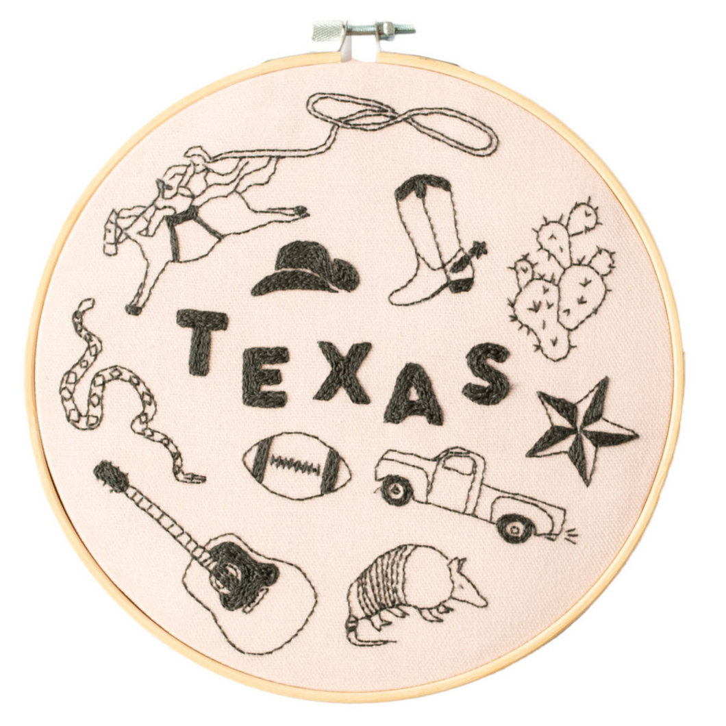 Texas x Maptote Embroidery Hoop Kit