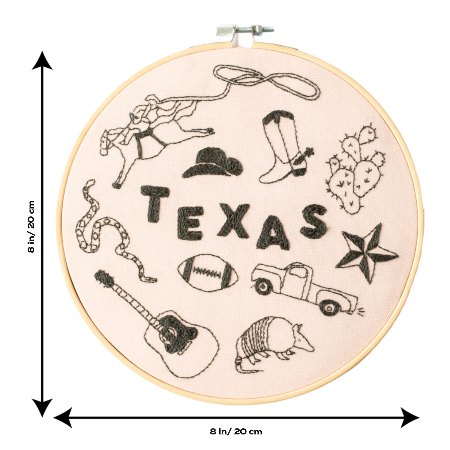 Texas x Maptote Embroidery Hoop Kit