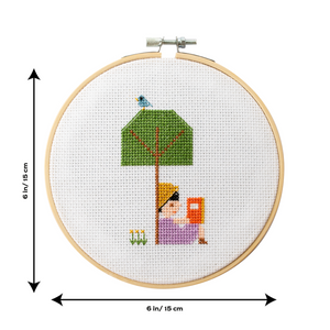 Reading Under A Tree Samantha Purdy Cross Stitch Kit