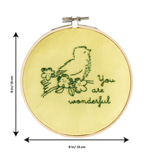 Load image into Gallery viewer, You Are Wonderful Embroidery Hoop Kit