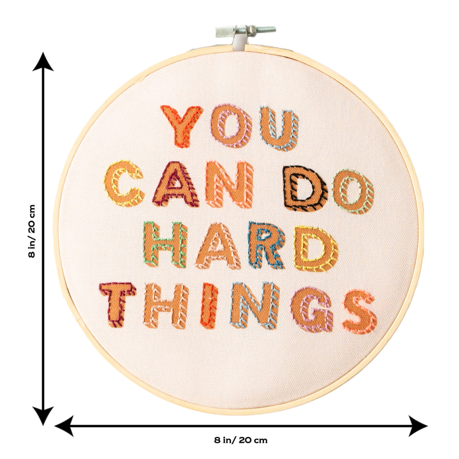 You Can Do Hard Things Embroidery Hoop Kit